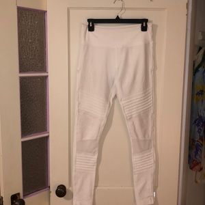 white athletic leggings